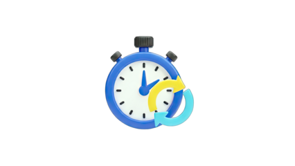 Stopwatch with Arrows: Time Management Concept