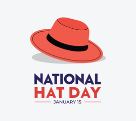 National hat day celebration vector hat illustration design