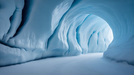 Blue Ice Cave Abstract Winter Texture