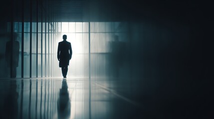 Fototapeta premium The CEO leading the team signifies a leader who is shaping the future.