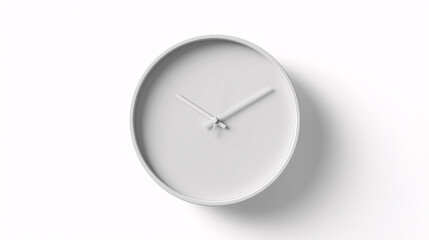 Modern Minimalism: A sleek, circular clock without numbers or markings against a stark background, embodying simplicity and the essence of time.