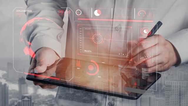 High-tech global network connection interface showing worldwide digital communication, data exchange, and internet connectivity. Global connection, data interaction, and worldwide communication. Thunk - Powered by Adobe
