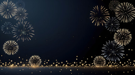 Luxury New Year Fireworks Reflection