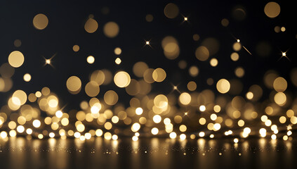 Luxury Abstract Gold Light Particles Art