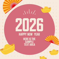 2026 年賀状 辰年 背景 馬