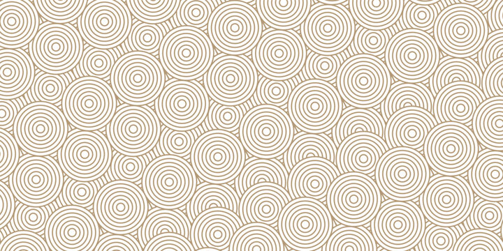 Art deco arc seamless wave pattern with gold circle arch stripe line, fish scale, repeat lattice background, vector illustration.