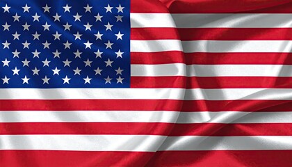 Fototapeta premium A close-up of a flag with stripes, stars, and rippling fabric