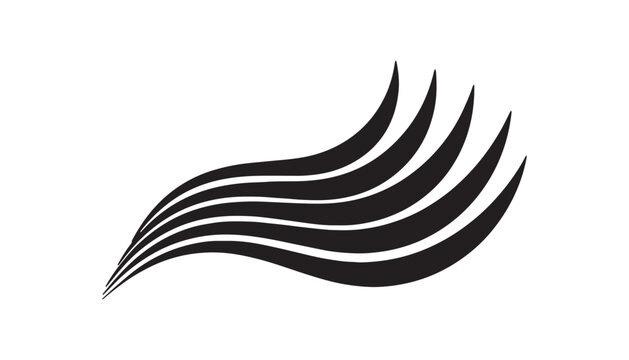 Curved Wave Form Abstract Shape