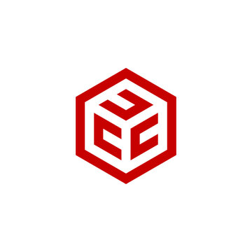 A minimalist red hexagonal logo featuring the letters UCC arranged in a cube-like formation.