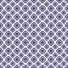 Classic Blue Geometric Tile Pattern