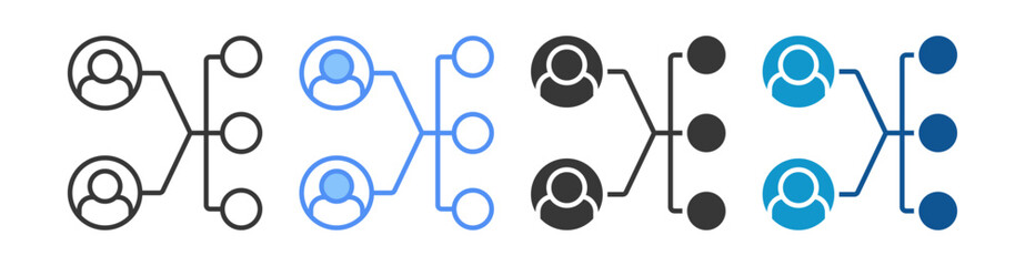 Load Balancing Icon Set Multiple Style Collection