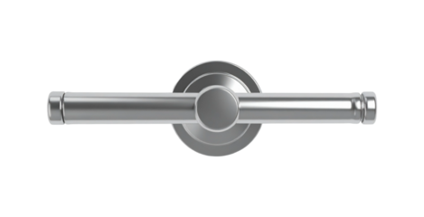 Chic door handle on transparent background.