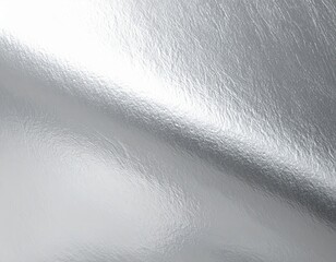 Closeup view of smooth white silk fabric texture with elegant wavy folds. Background concept