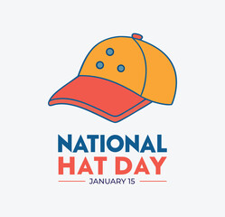 National hat  day celebrated on January 15 illustration design