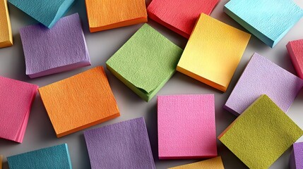 Colorful Sticky Notes on White Wall for Business Concept. High quality. High quality