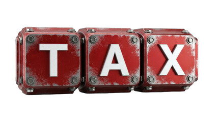 Tax Word Blocks - Conceptual Financial Concept