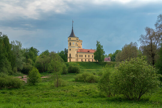 Castle of the Russian Emperor Paul I - Marienthal (BIP fortress) on a sunny summer day, Pavlovsk, Saint Petersburg, Russia