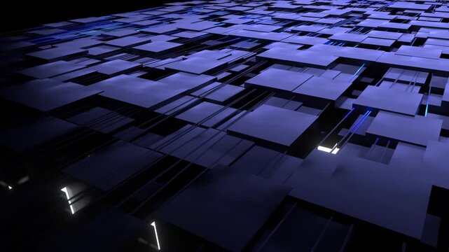 抽象的な量子コンピュータの４Kループアニメーション:4K loop animation of abstract quantum computer