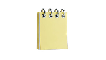 Yellow Notepad on White Background