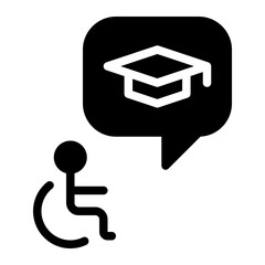 special education glyph icon