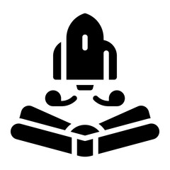 rocket glyph icon