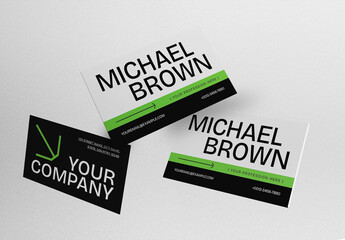 Black and Green Utilitarian Business Card