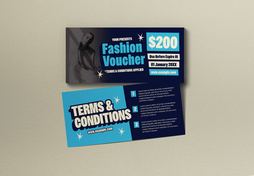 Blue Scrapbook Winter Fashion Voucher