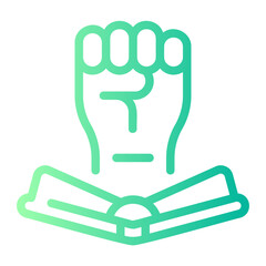 education rights gradient icon
