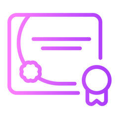 certificate gradient icon
