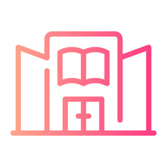 library gradient icon