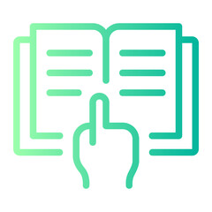 pointing book gradient icon