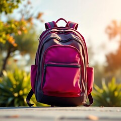 Backpack icon suggesting school, student life, and carrying educational materials,  study,  supplies