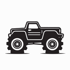 Monster truck design logo vector isolated on white background © Sutarno