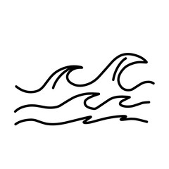 Obraz premium Water wave line vector