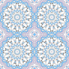 Multicolored ornament mandala kaleidoscope in pastel colors
