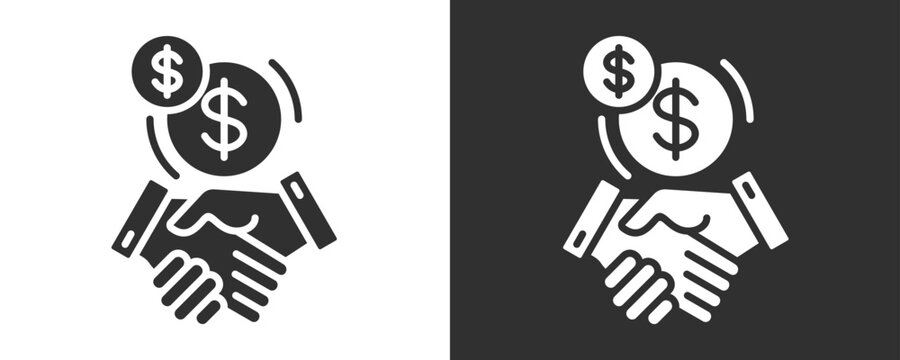 Acquisition Icon Set Vector Collection Isolated In Black And White