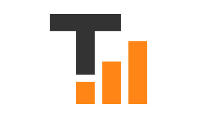 Modern Letter T finance logo