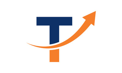 Modern Letter T finance logo