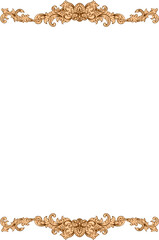 Elegant Ornate Baroque Scrollwork Frame Borders on Dark Background