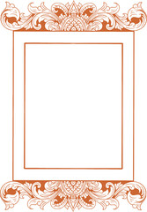 Elegant Ornate Baroque Scrollwork Frame Borders on Dark Background