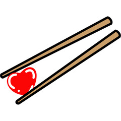 chopsticks on a plate