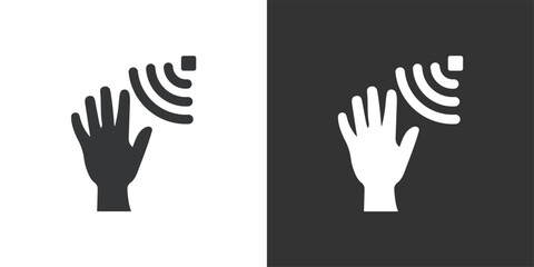 Obraz premium Touchless Sensor icon. Solid glyph series icon