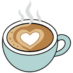 cup of coffee with heart