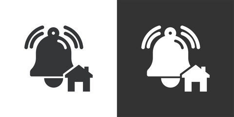 Fototapeta premium Home Security Alarm icon. Solid glyph series icon