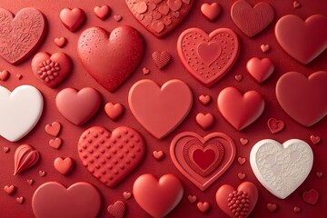 claymorphism heart lovely background