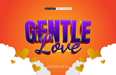 gentle love editable text effect for valentine projects