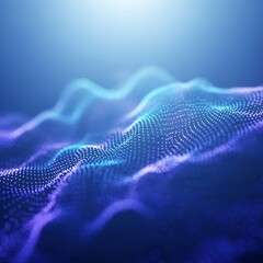 Snowy mountain peaks glistening under blue twilight sky