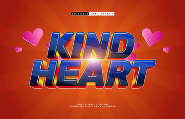 kind heart editable text effect for valentine projects