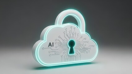 Lock with a keyhole and the letters AI on it