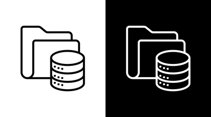 Data Archive With Icon Set Design
